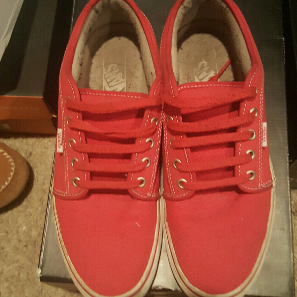 Red Vans Size 10male